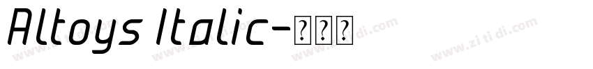 Altoys Italic字体转换